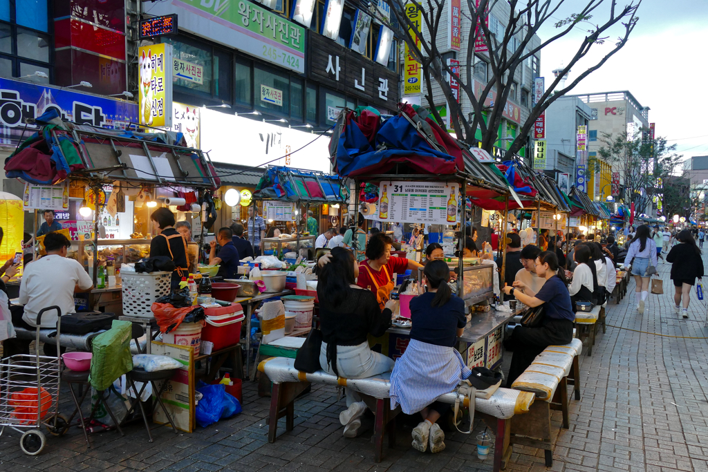 BIFF food street in Busan.