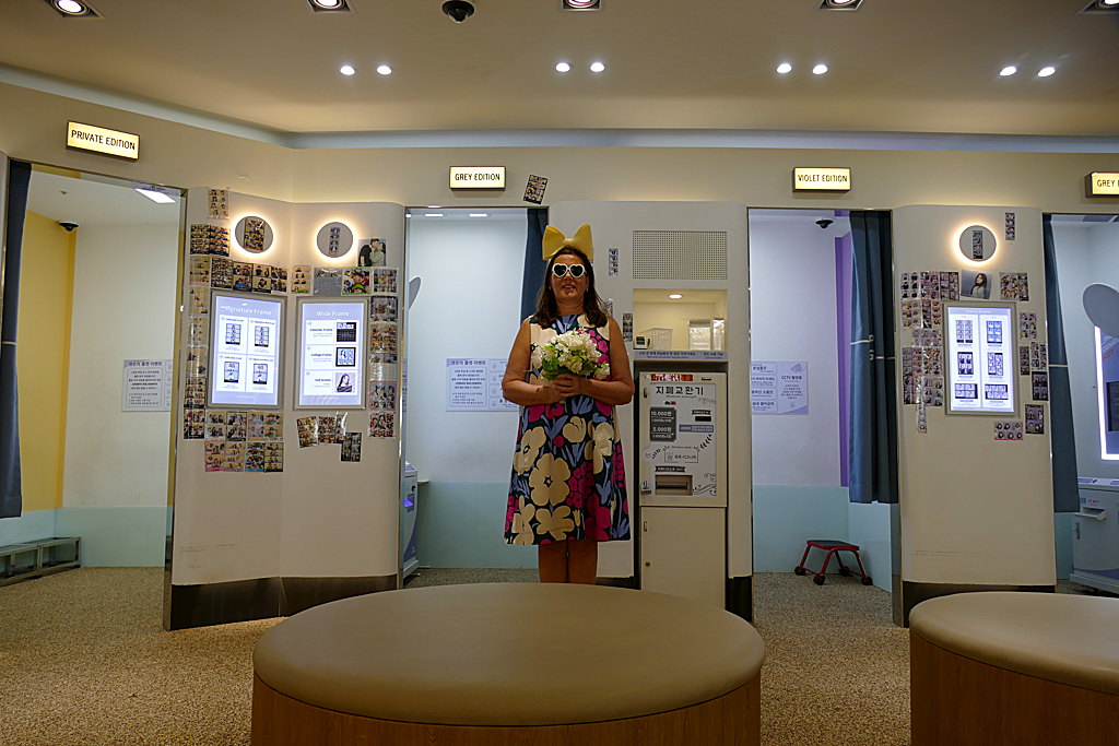 Renata Green at a photobooth in Busan.