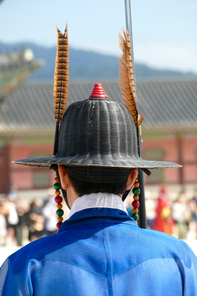 Change of the guards at the Gyeongbokgung Palace in Seoul.