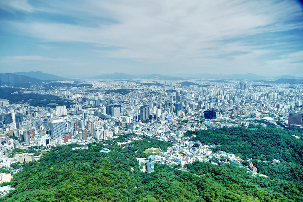 Seoul seen from the Namsan Tower