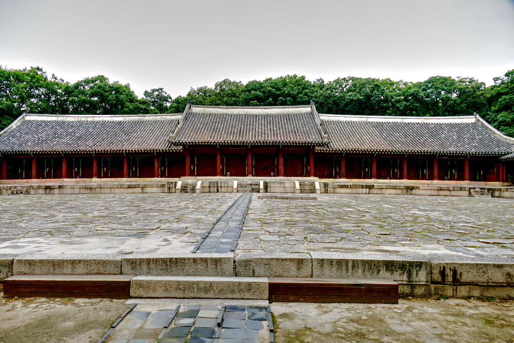 Jeongjeon Hall at the Jongmyo Shrine in Seoul.