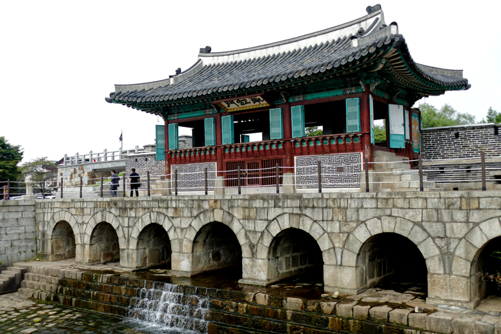 Hwahongmun Gate at the Suwon Fortress Wall.