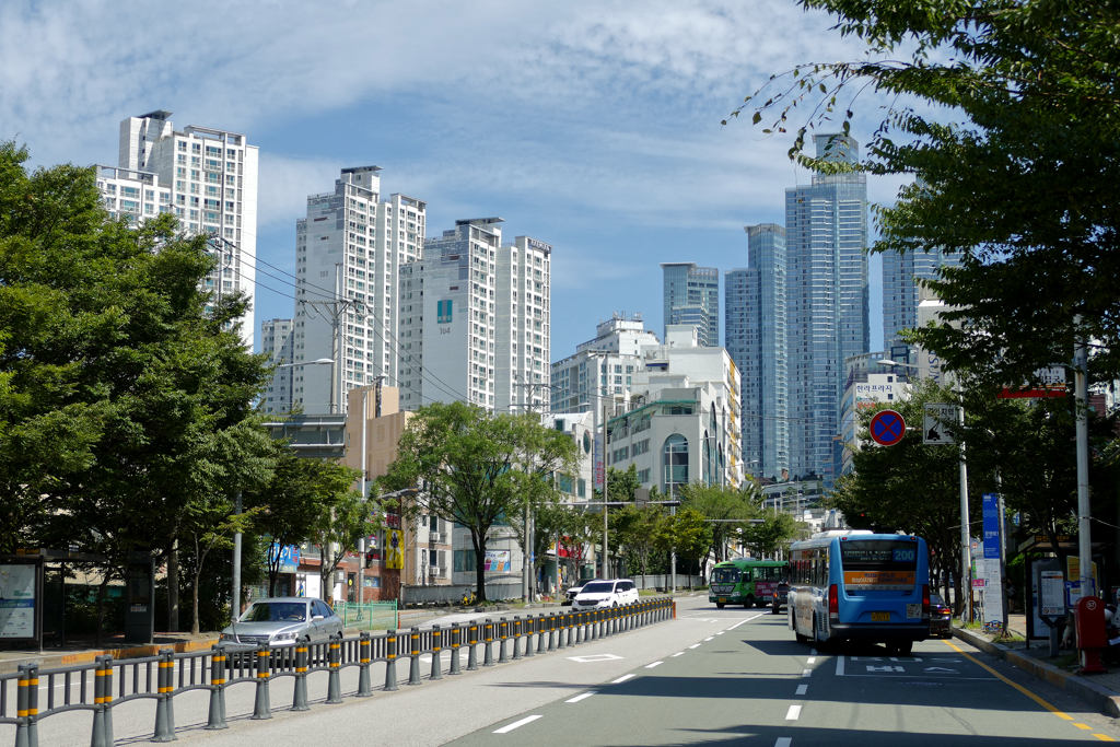 Street in Haeundae in Busan.