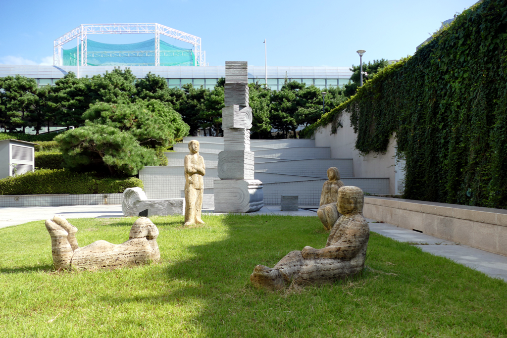Courtyard of the Busan Museum of Art.