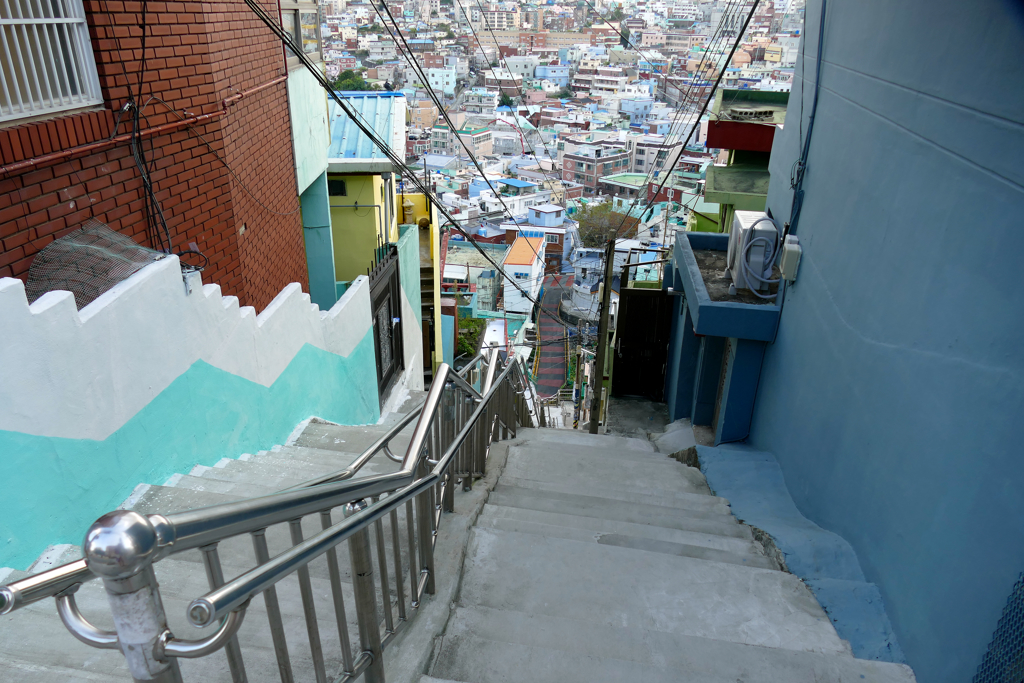 Stairs at Hocheon Village in Busan