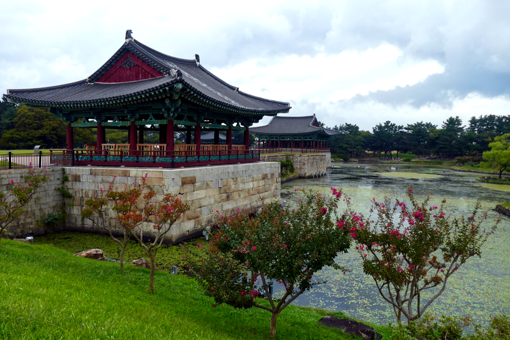 Donggung Palace and Wolji Pond in Gyeongju.