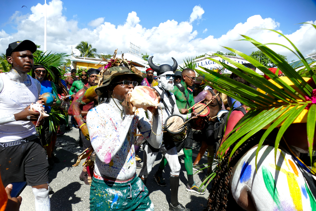 Parade in Sainte Anne in Guadeloupe