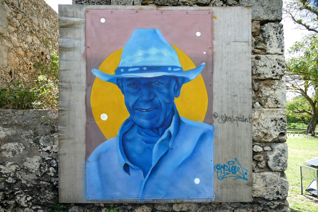 Best street art in Guadeloupe: Portrait by Yelow