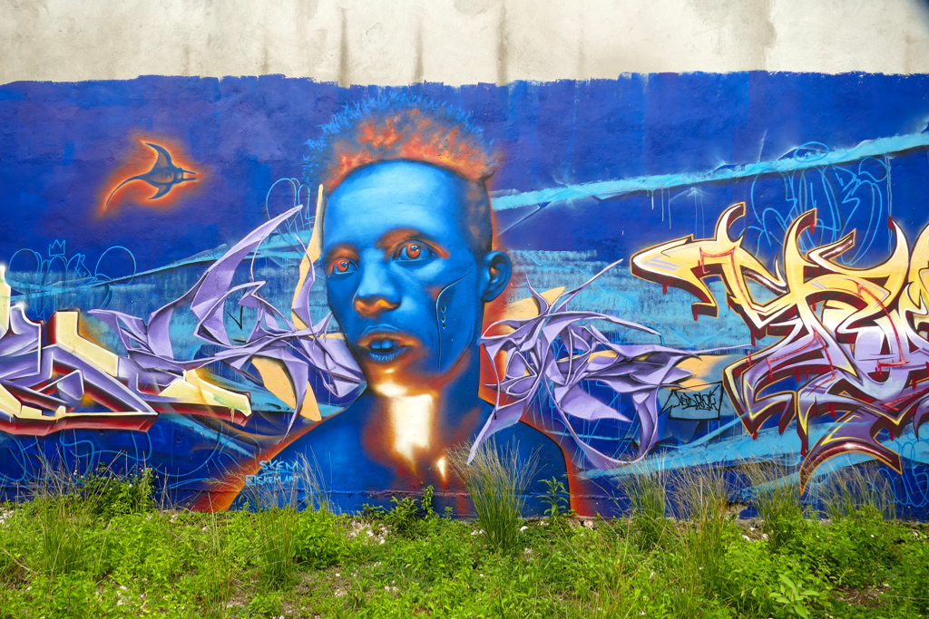 Best street art in Guadeloupe: Mural by SKEM.