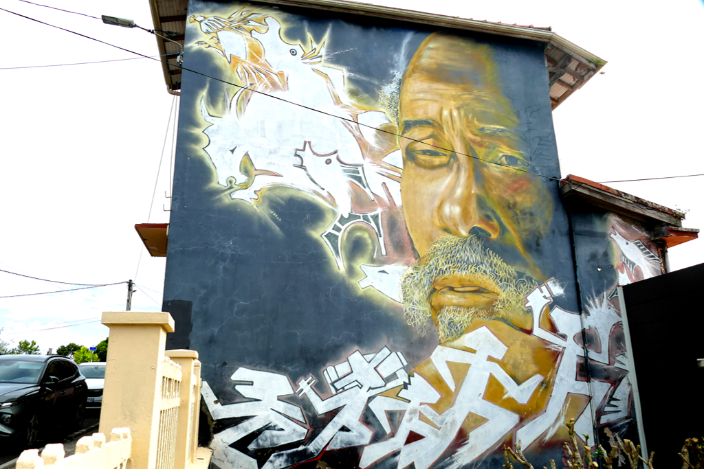 Best Street Art Martinique: Portrait of Khokho René-Corail by Ochéa and Xan,