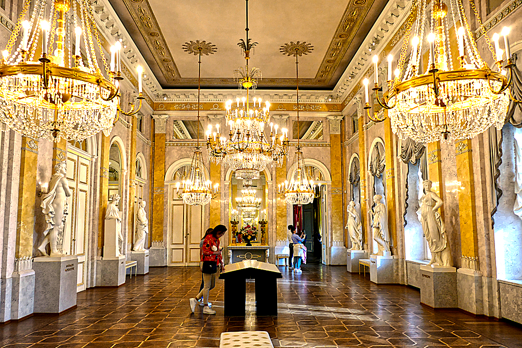 The majestic Hall of the Muses is the heart of the state apartments.