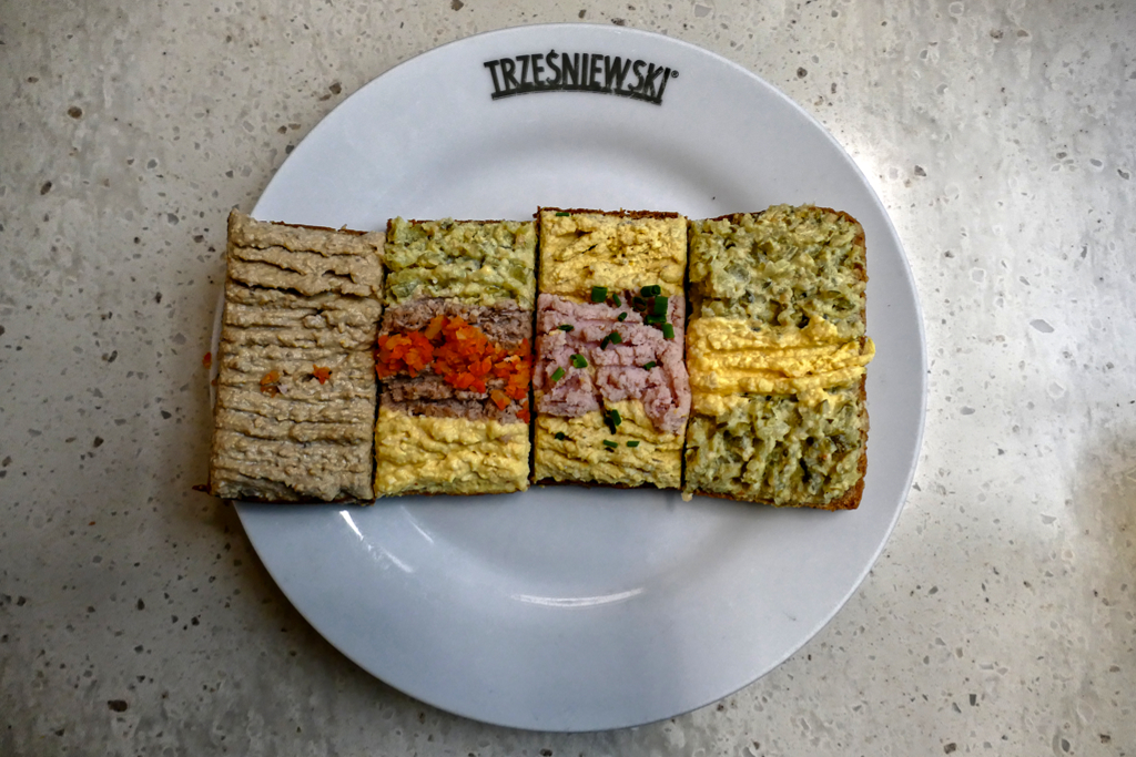 Open face sandwiches at Tresznewski in Vienna.