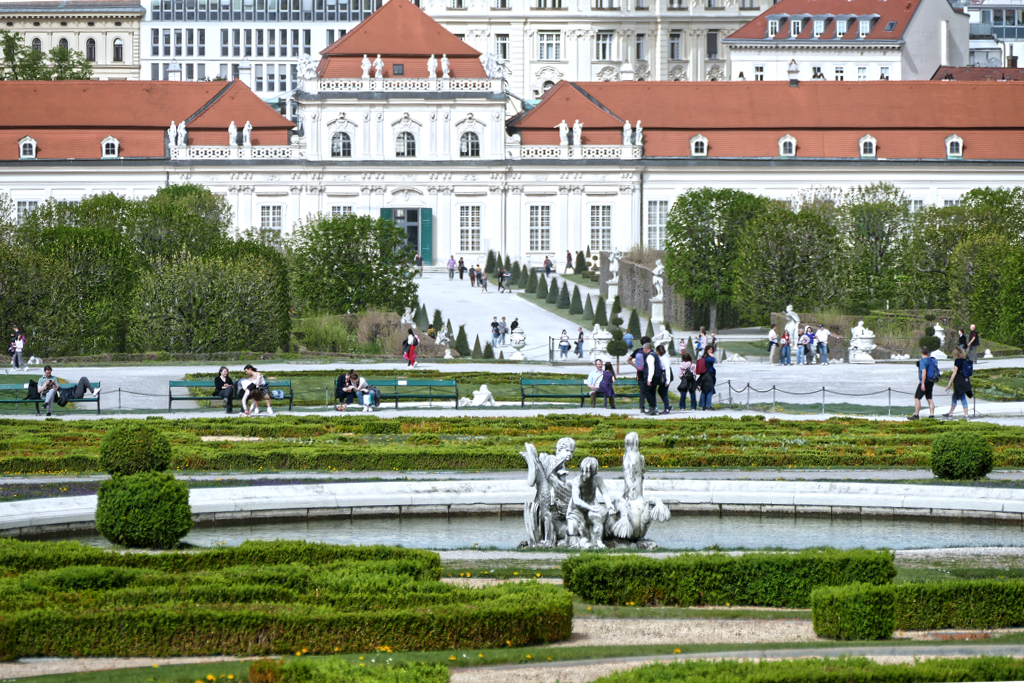 Fountain at the Belvedere in Vienna.