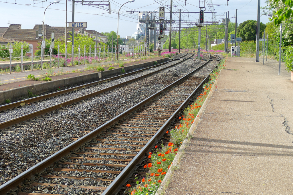 Railway station in Arles.