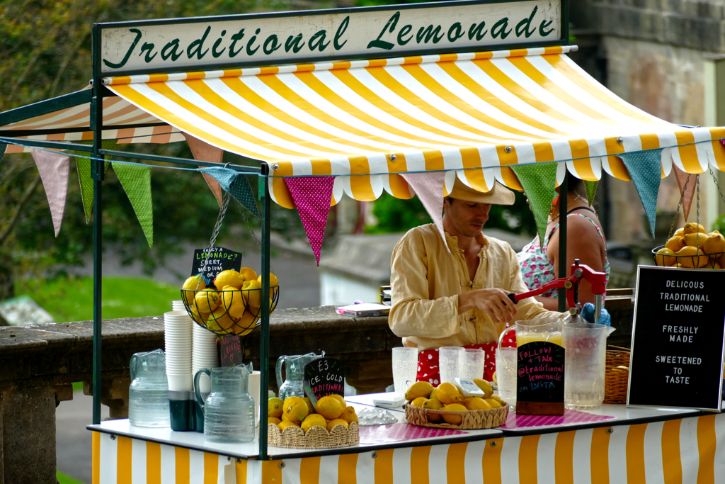 Lemonade stand in Bath.