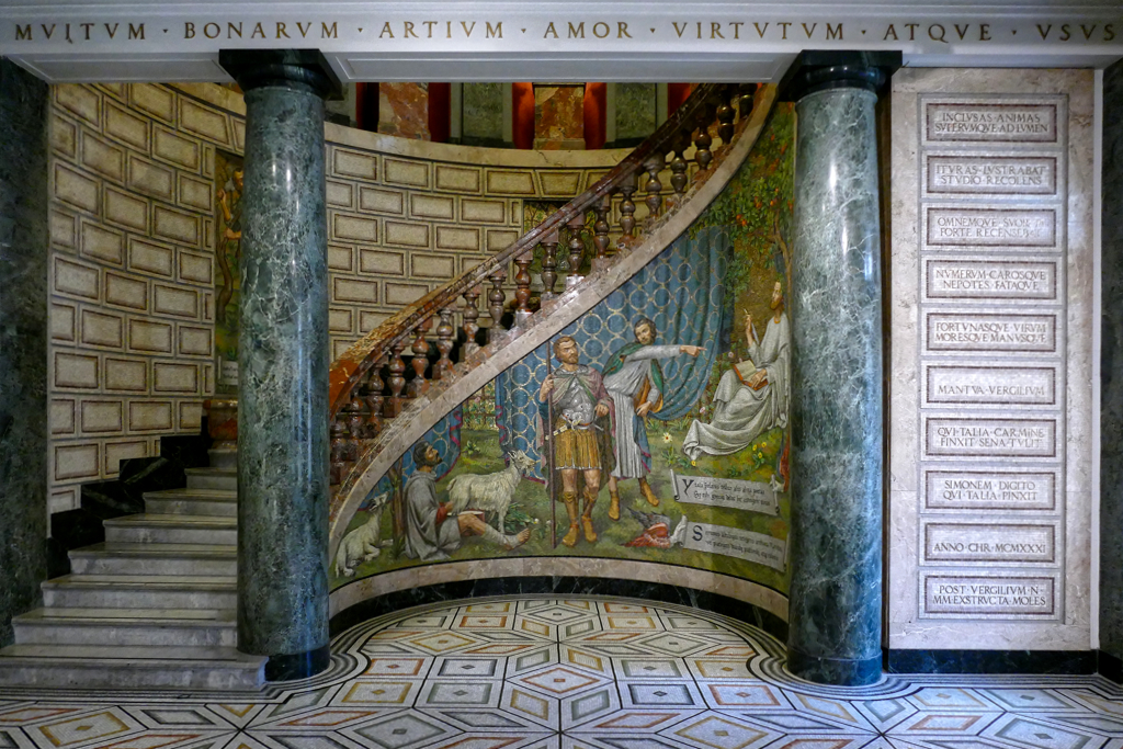 Staircase at the Pinacoteca Ambrosiana.
