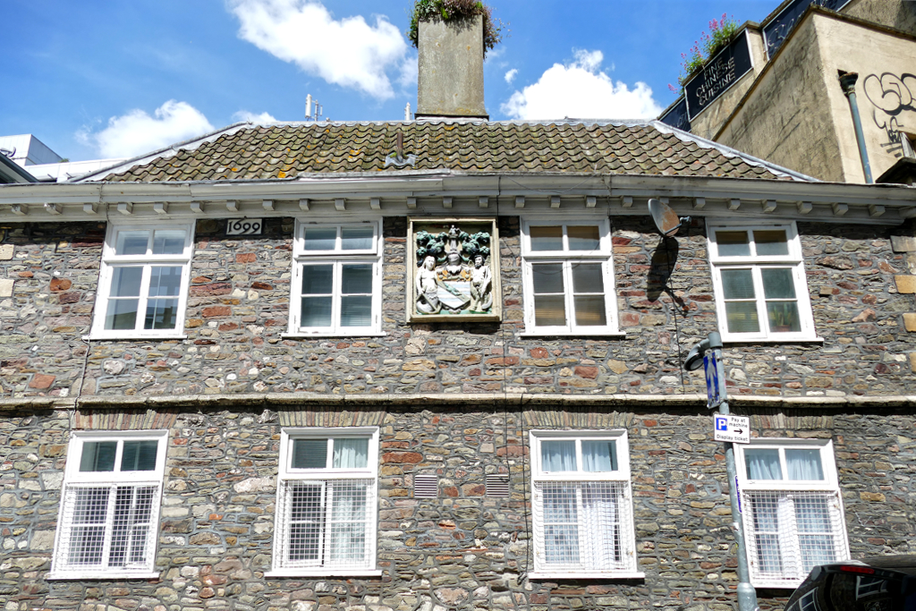 The front of the Merchant Venturers almshouses in Bristol.