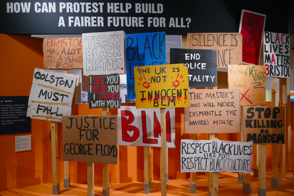 Exhibition about the BLM protests in Bristol.