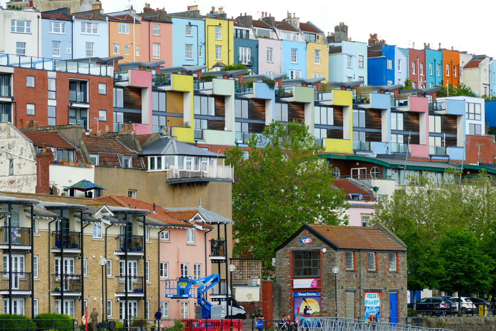 Colorful houses in Bristol