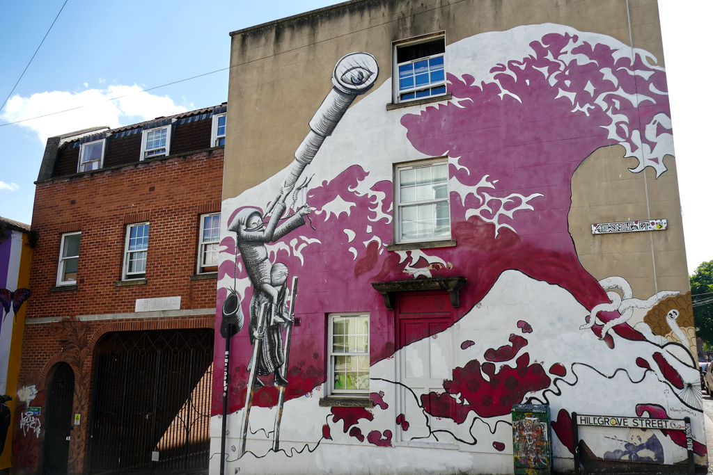 Street Art Bristol Nelson Street Stokes Croft: Mural by Phlegm