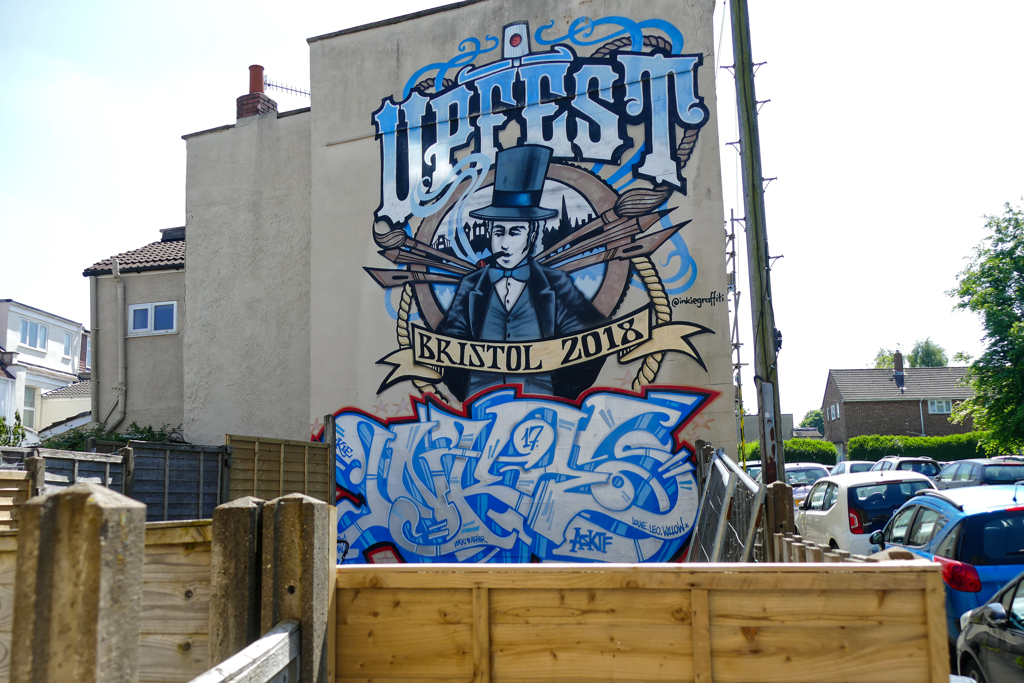 Best Street Art Bristol around North Street: Mural by Inkie