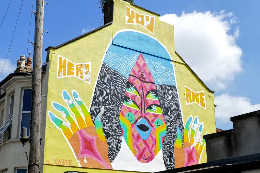 Best Street Art Bristol around North Street: Mural by Kashink