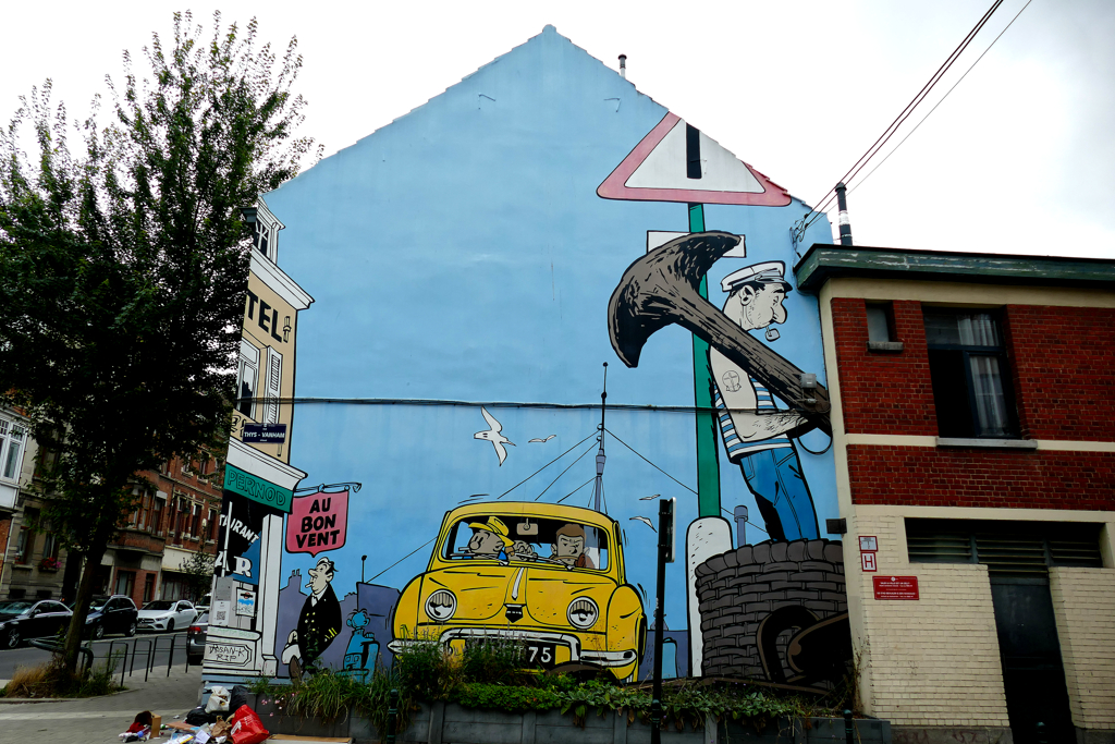 Gil Jourdan, one of the Best Murals Along Brussels’ omic Book Route