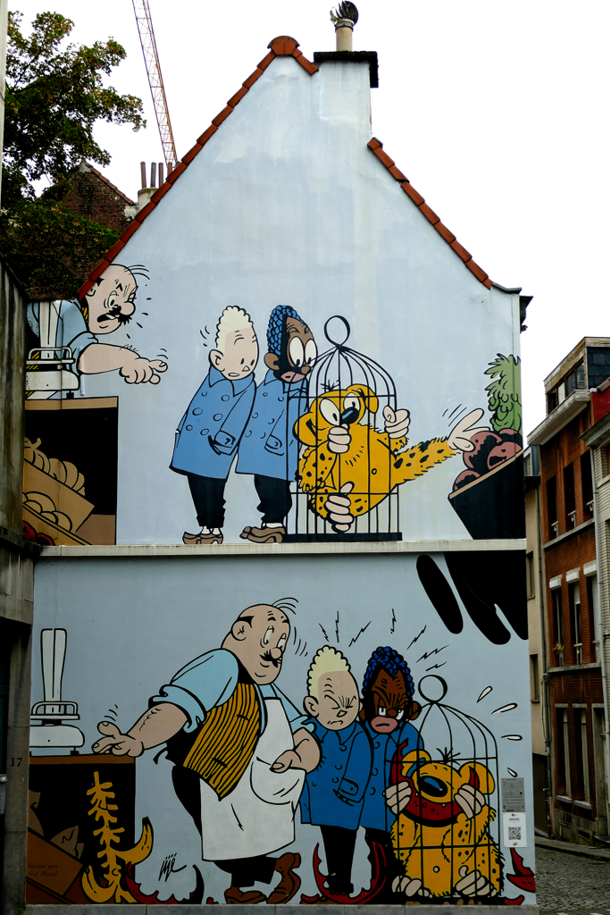 Blondin and Cirage, one of the Best Murals Along Brussels’ omic Book Route