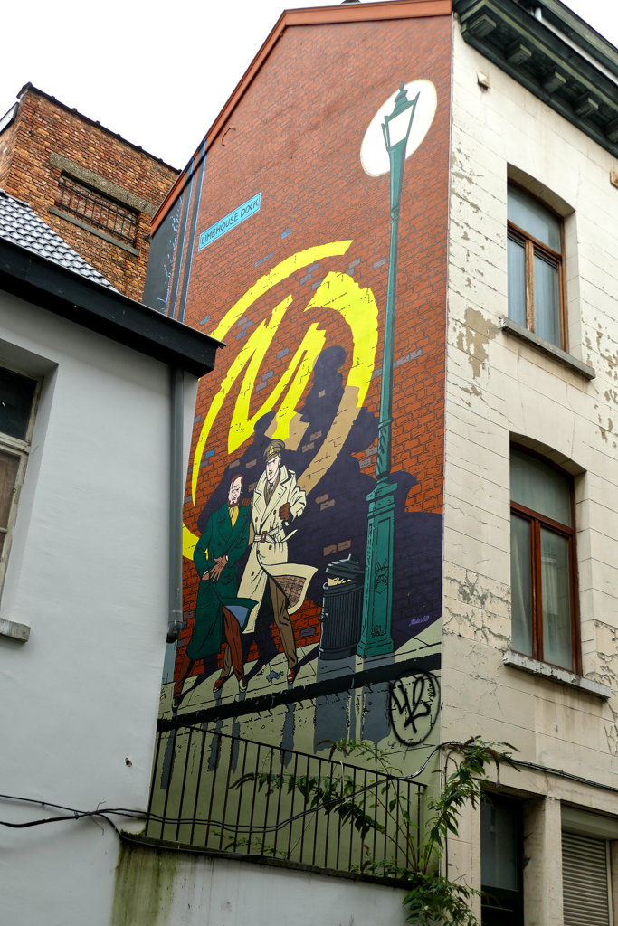 Blake and Mortimer,  one of the Best Murals Along Brussels’ omic Book Route