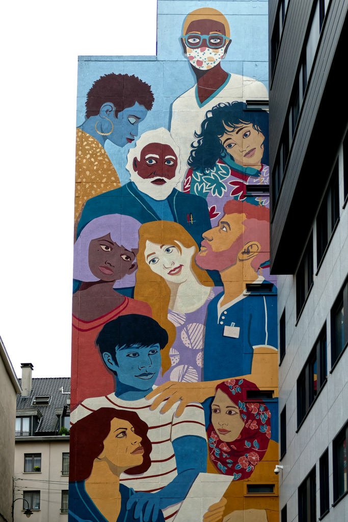 Mural by Céleste Gangolphe in Brussels