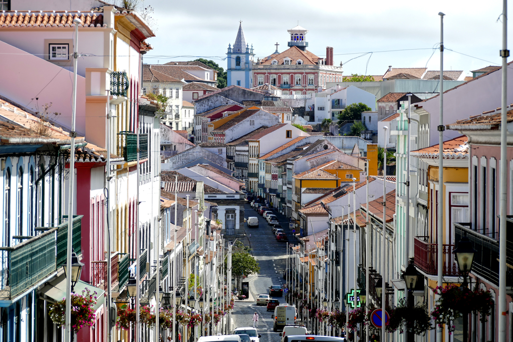 Angra do Heroismo, a beautiful town on Terceira, the Azore Island of History