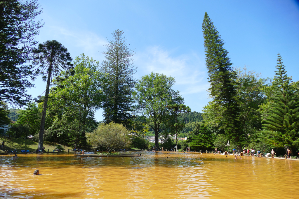 The geothermal pool  at the Terra Nostra Garden in Furnas on the island of Sao Miguel.