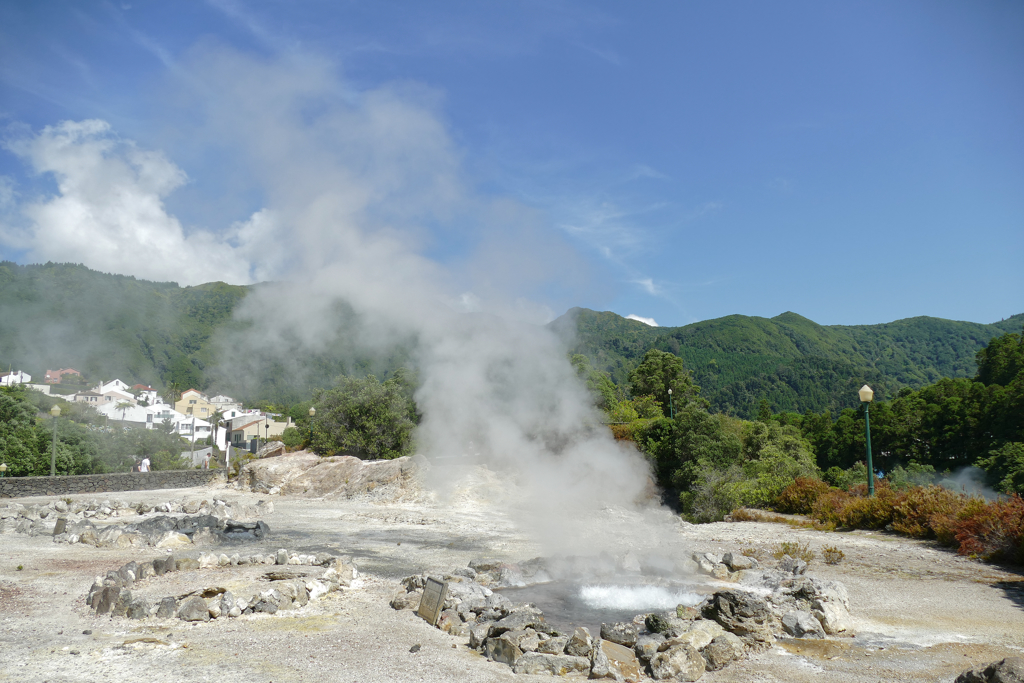 Fumarolas Lagoa das Furnas in Sao Miguel.