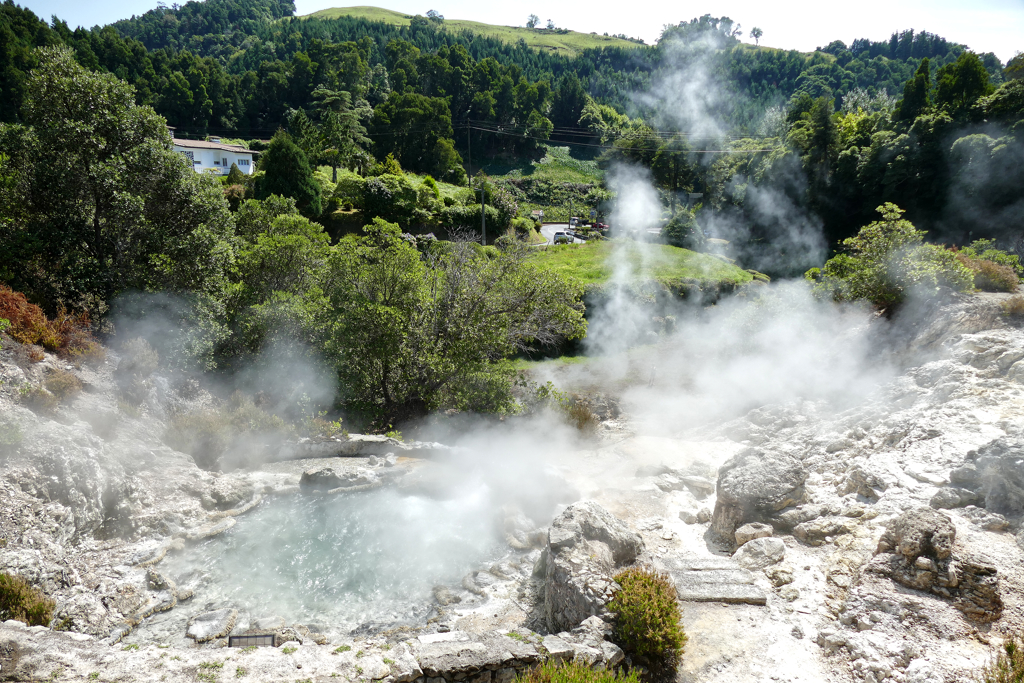 Fumarolas Lagoa das Furnas in Sao Miguel.