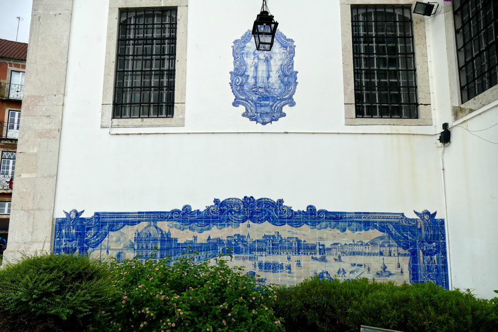 Wall of the Igreja Santa Luzia in Lisbon.