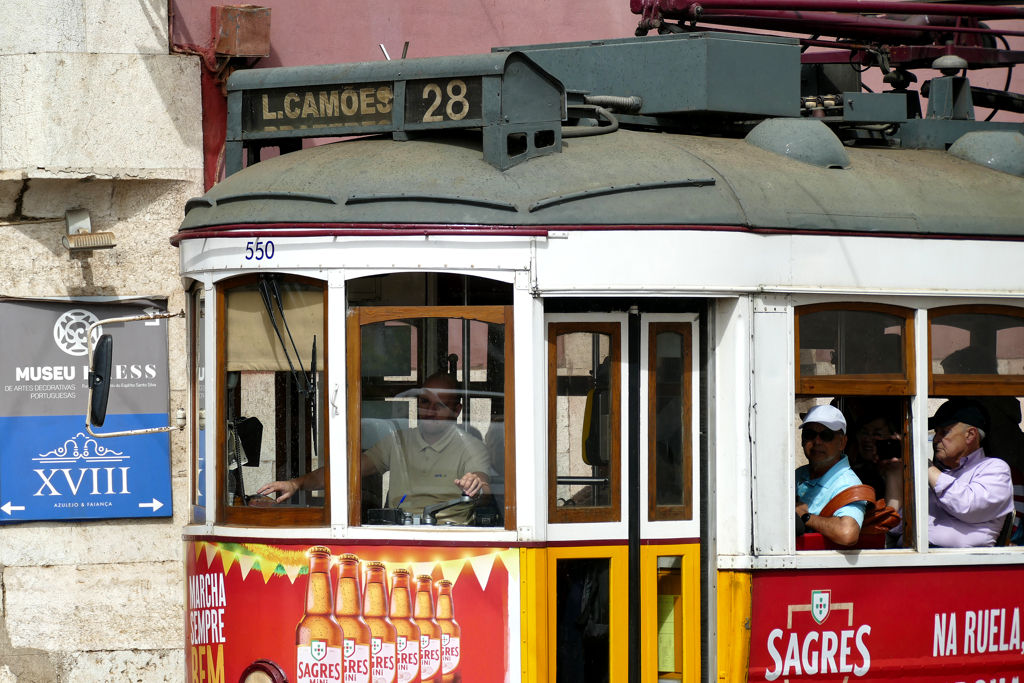 Tram number 28 in Lisbon