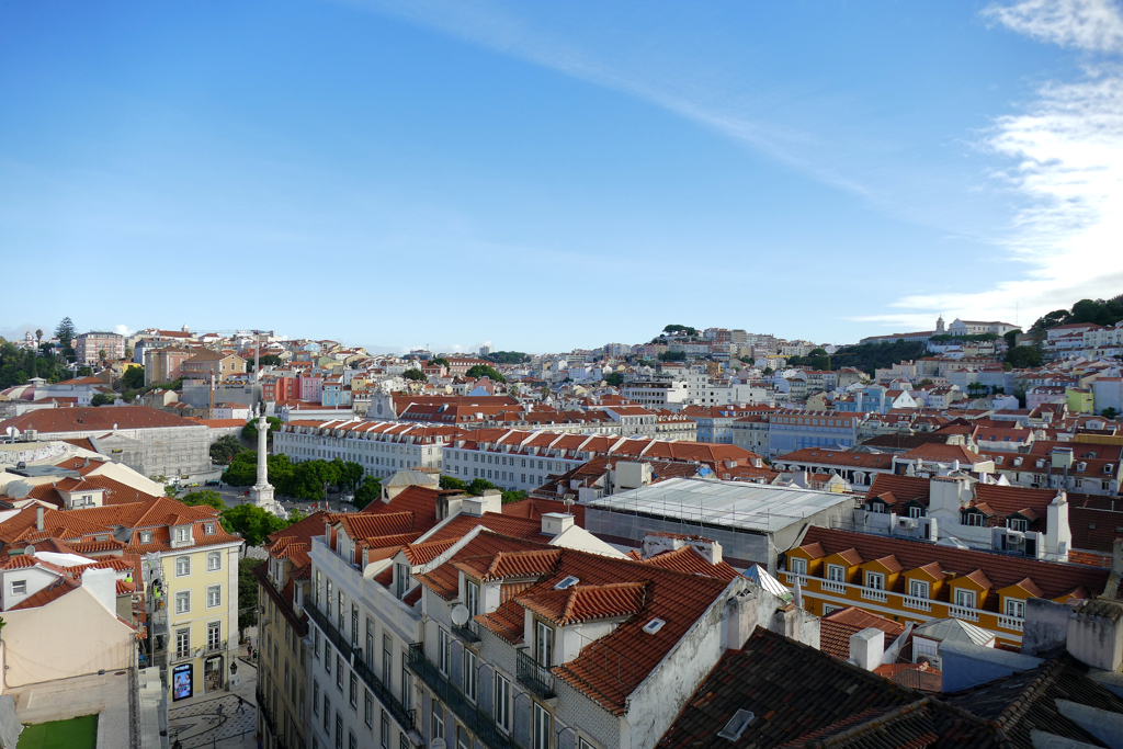 View of Lisbon from the Elevador de Santa Justa.