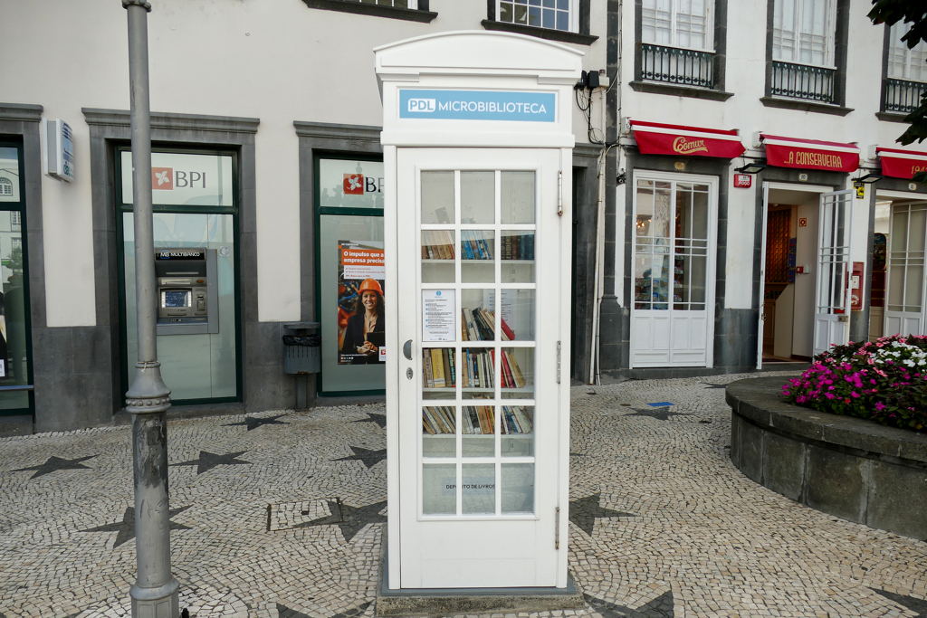 Mini library in Ponta Delgada