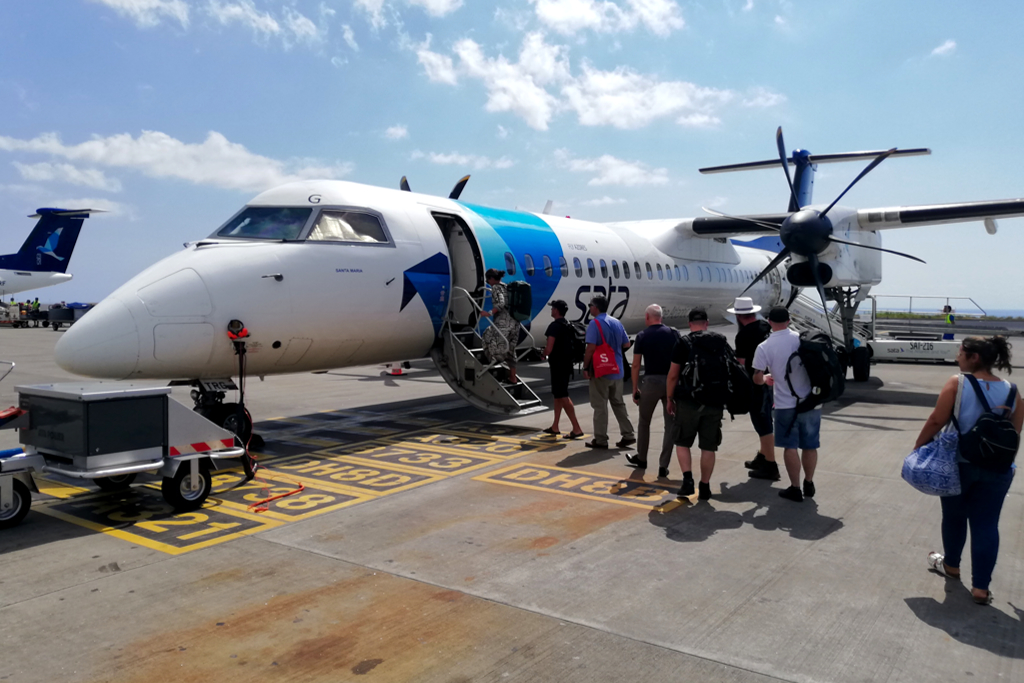 SATA plane in Sao Miguel.