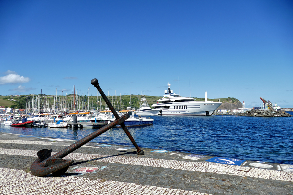 Marina of Horta on the island of Faial.