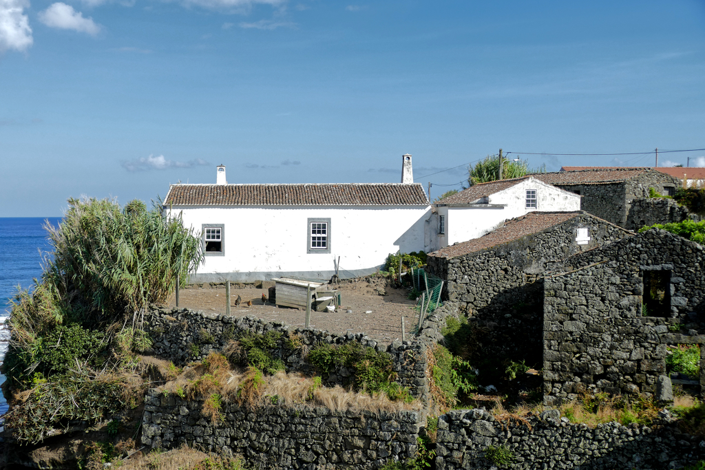 Farmstead in Sao Mateus on the island of Graciosa seen during a visit to the Azores.