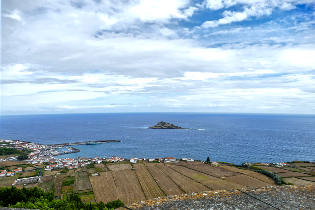 View of the coast of Praia de Sao Mateus.