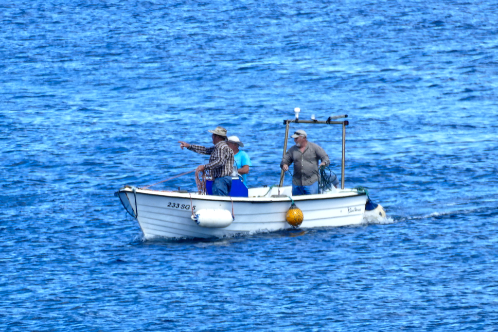 Fishing boat off the coast of Graciosa, seen during a visit to the Azores.