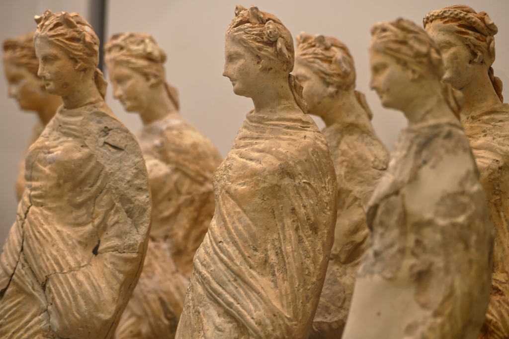 Votive busts of Demeter from the Punic settlement of late classic and hellenistic age of the second half of the 4th century BC.