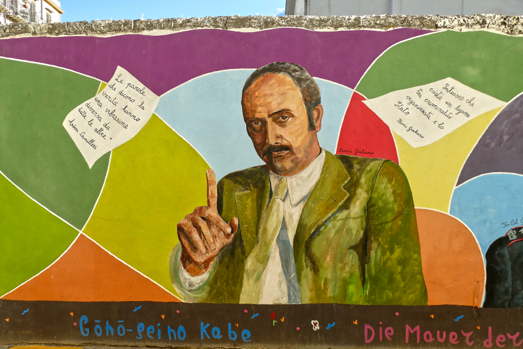 Mural of Boris Giuliano.