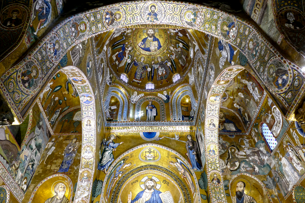 Mosaic at the Cappella Palatina at the Palazzo dei Normanni in Palermo.