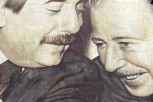 Portrait of Giovanni Falcone and Paolo Borsellino, some of the best street art in Palermo.