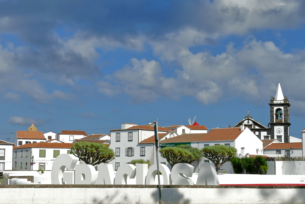 View of Santa Cruz da Graciosa in the Azores.