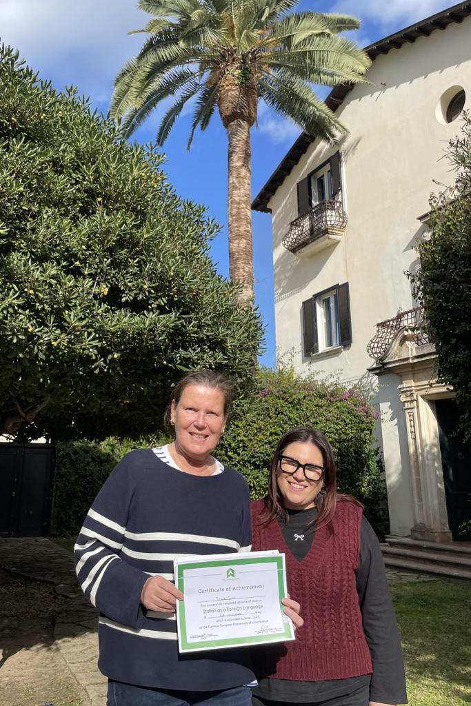 Renata Green graduating at The Italian Academy.