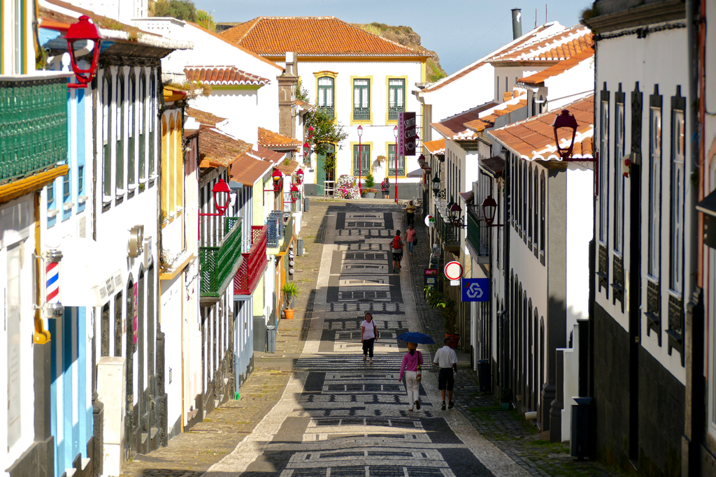 Rua de Jesus in Praia da Vitoria on Terceira Island in the Azores